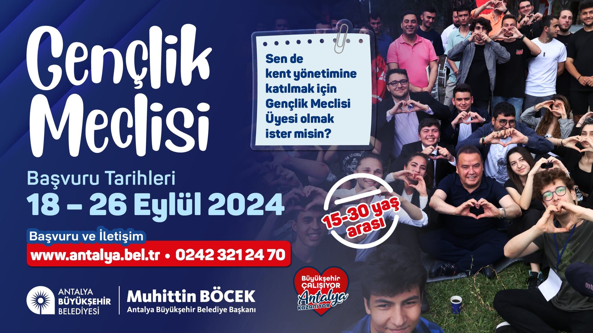 Büyükşehir Gençlik Meclisi’ne başvurular başladı