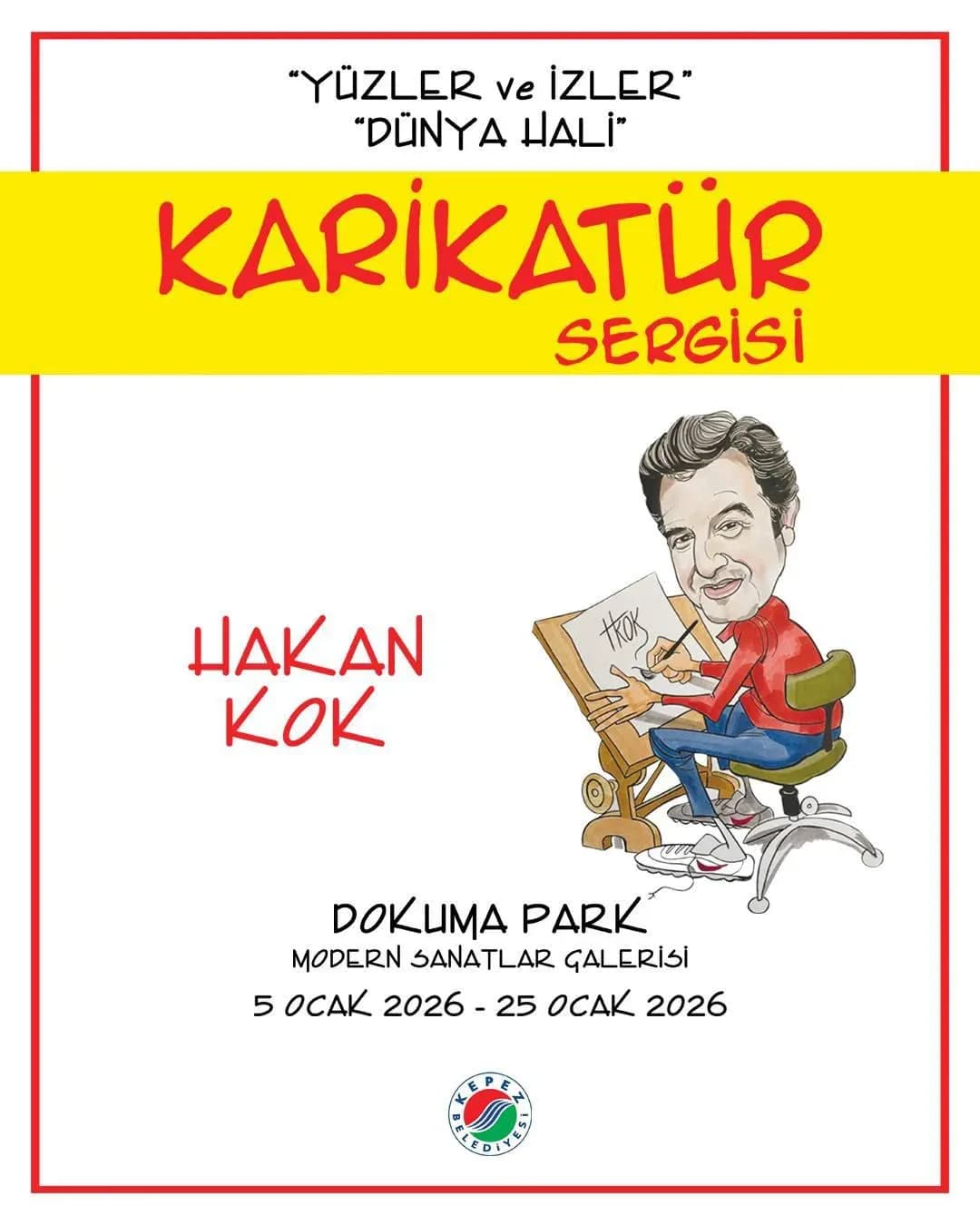 Karikatürist Hakan Kök’ün sergisi Kepez’de açılıyor