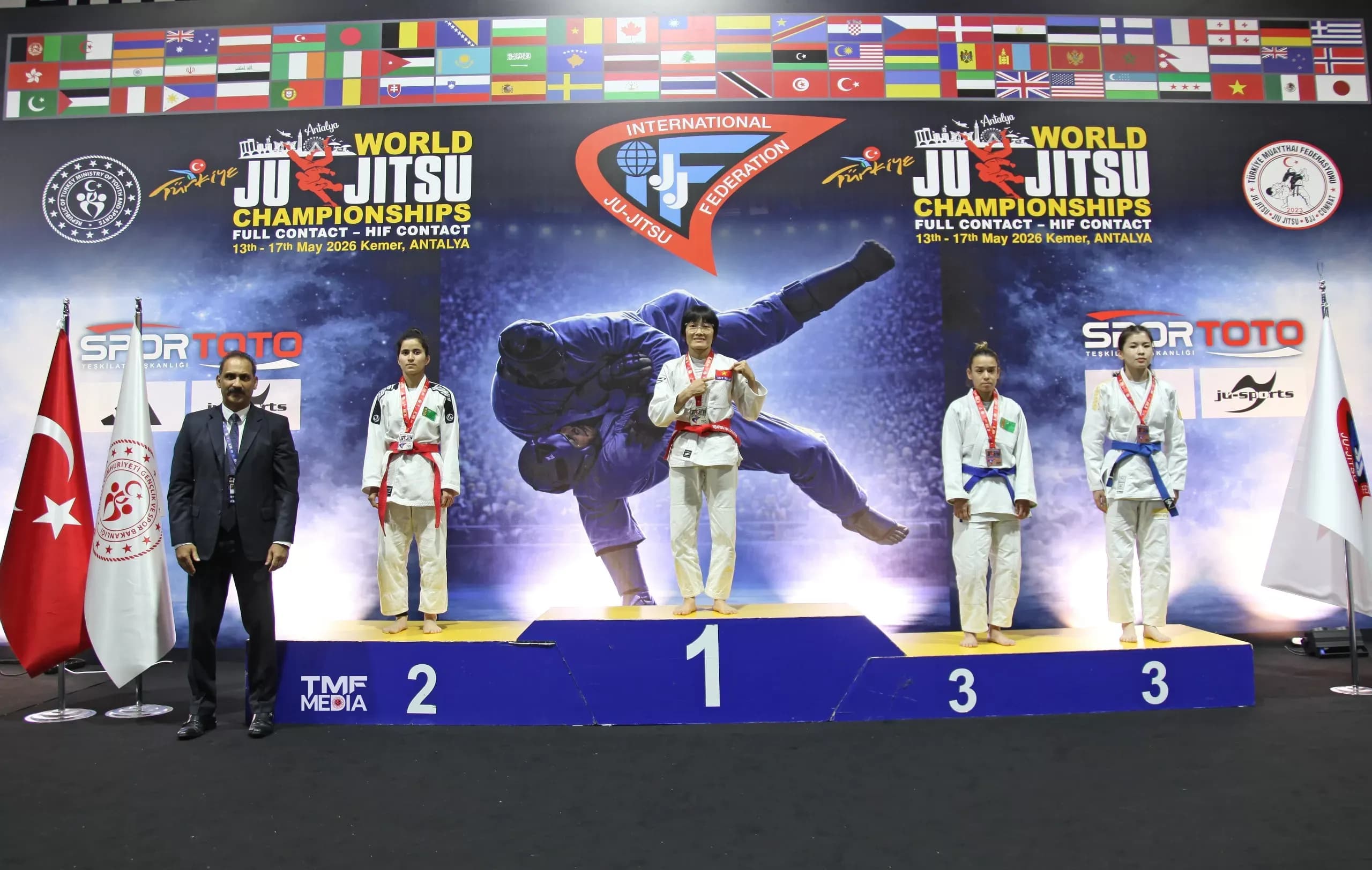 JJIF Combat Dünya Jujitsu Şampiyonası Kemer’de başladı