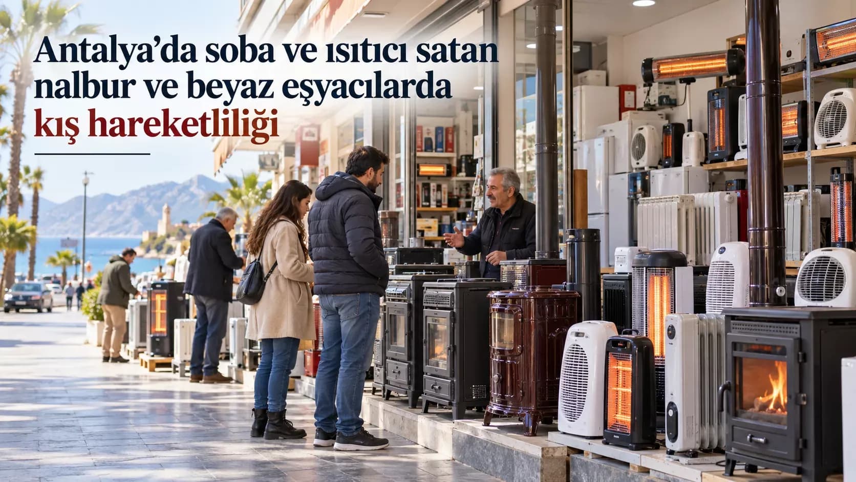 Antalya’da soba ve ısıtıcı satan nalbur ve beyaz eşyacılarda kış hareketliliği