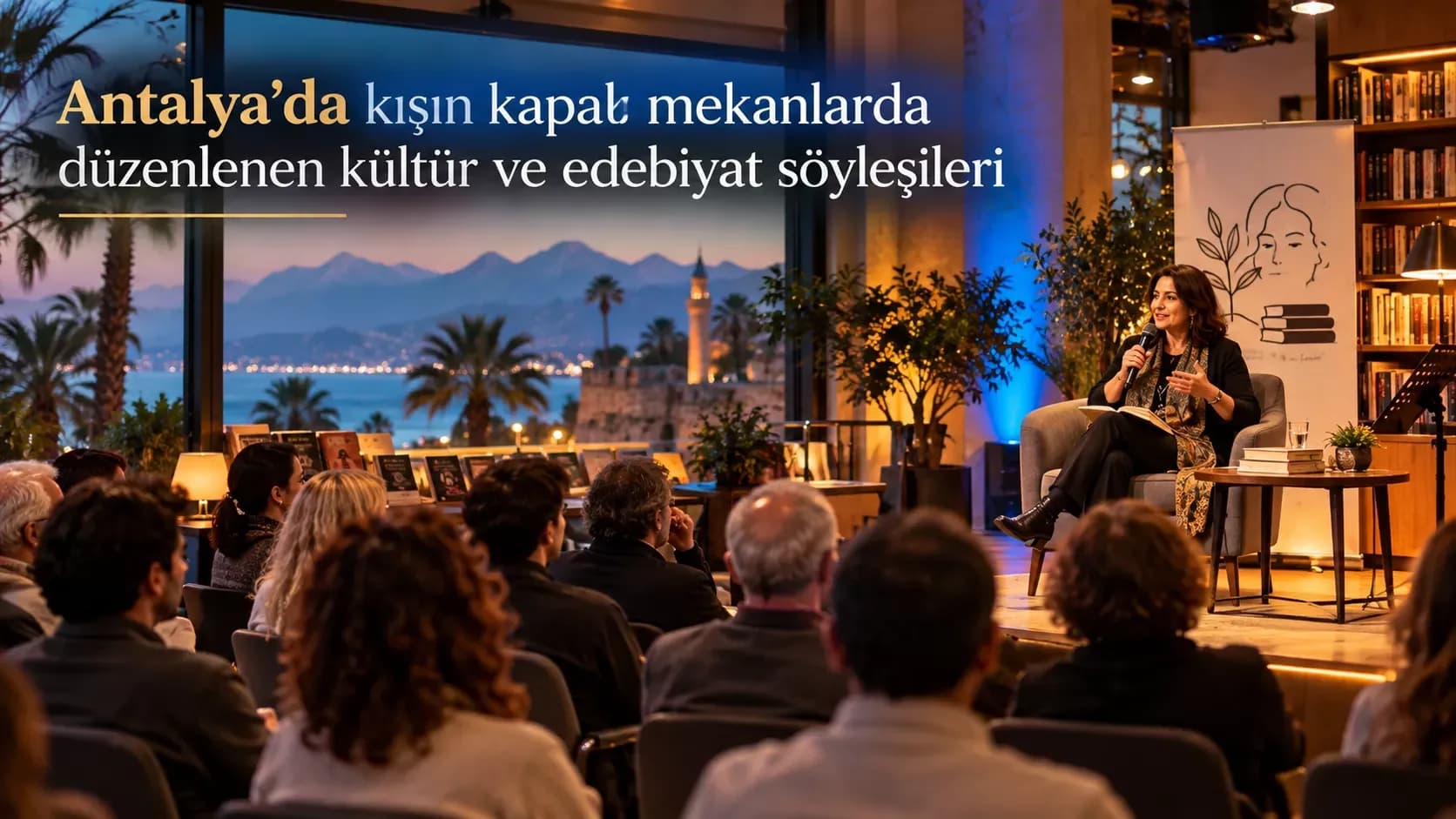 Antalya’da kışın kapalı mekanlarda düzenlenen kültür ve edebiyat söyleşileri