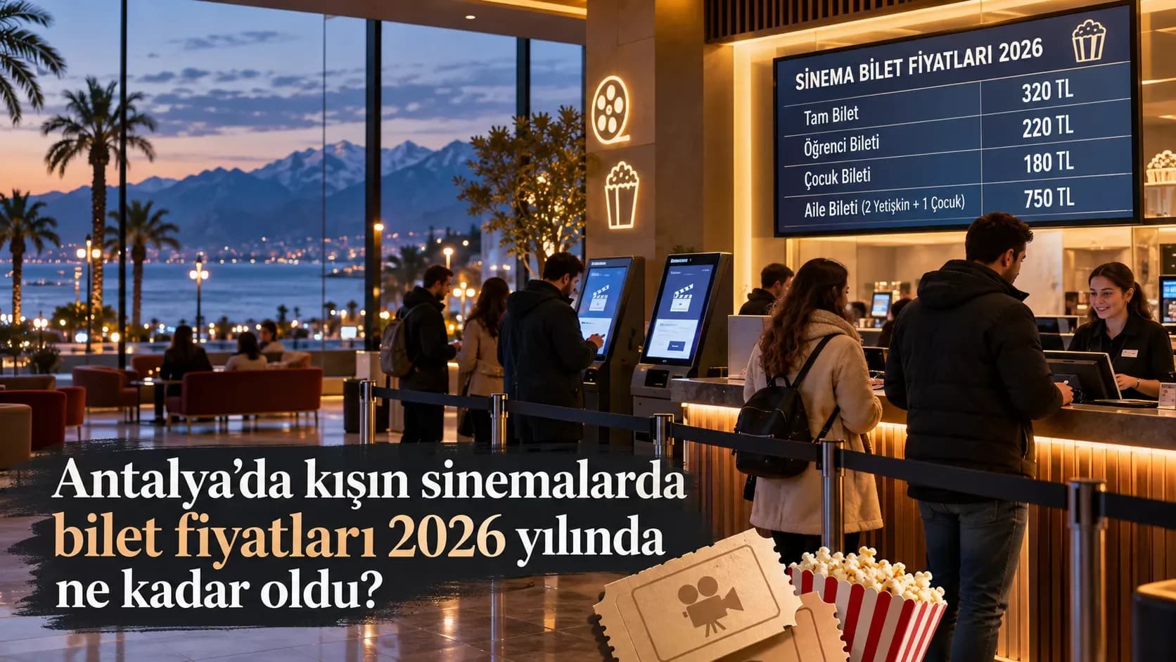 Antalya’da kışın sinemalarda bilet fiyatları 2026 yılında ne kadar oldu?