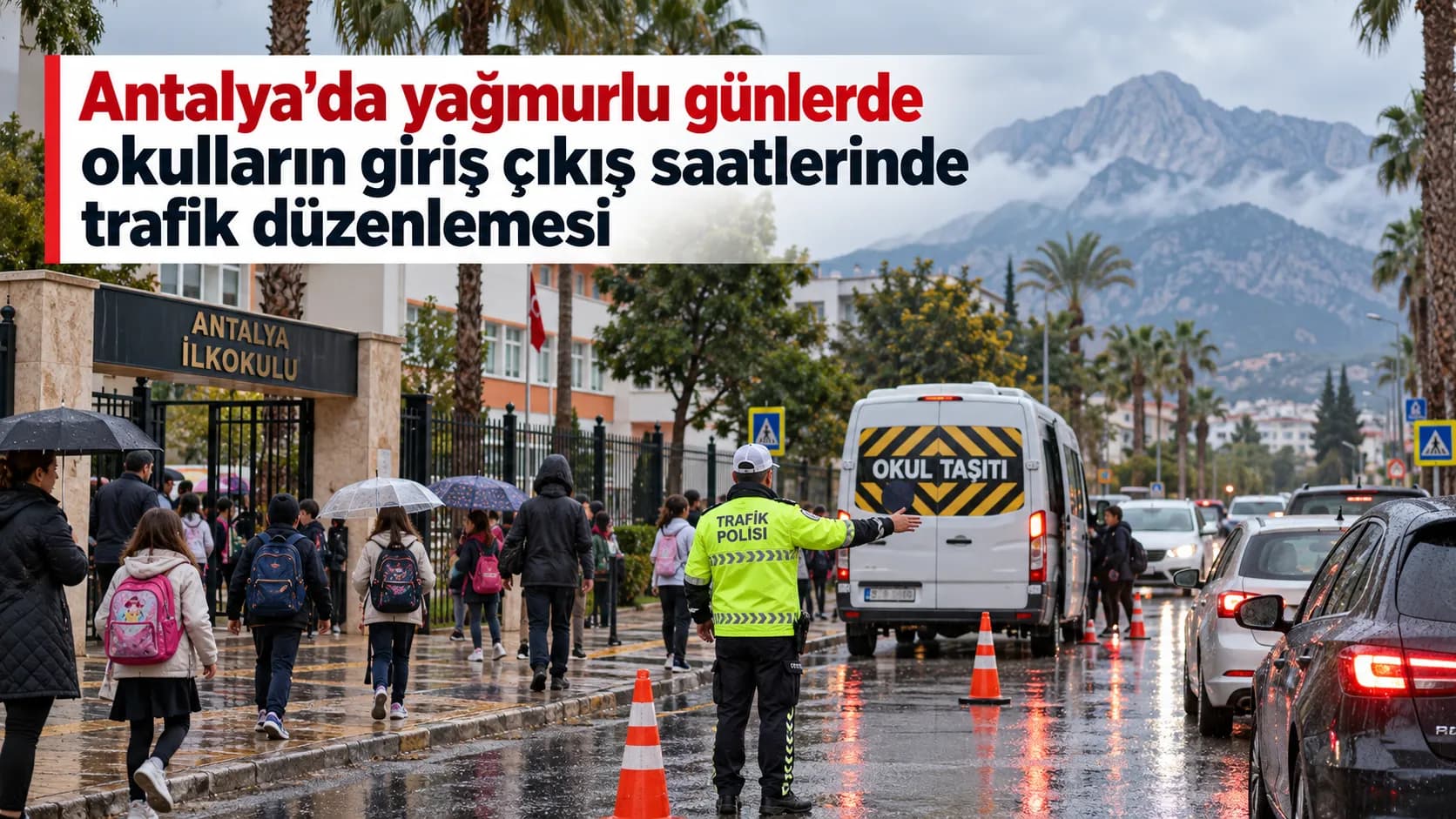 yağmurlu gün okul servisi