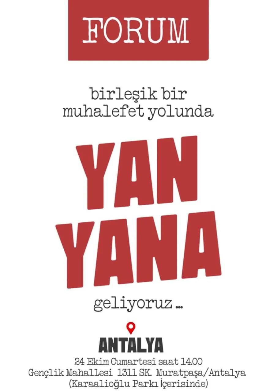 İlhan Cihaner katılımıyla Antalya'da forum düzenlenecek