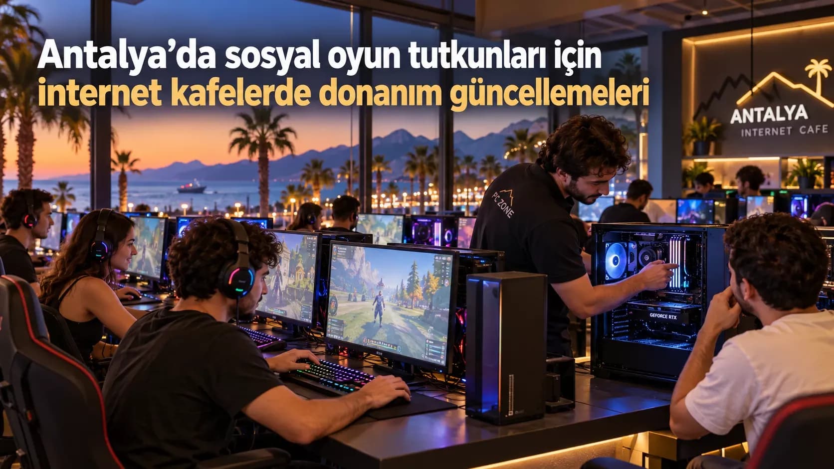 Antalya’da sosyal oyun tutkunları için internet kafelerde donanım güncellemeleri