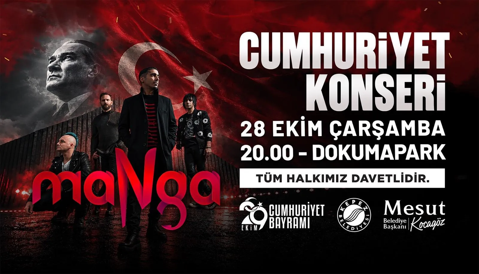 Kepez Belediyesi Cumhuriyet Bayramı kutlamalarında maNga sahne alacak