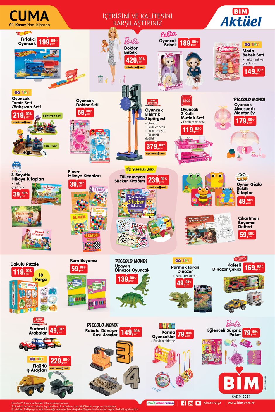 BİM 1 Kasım 2024 Aktüel Ürünler Kataloğu 