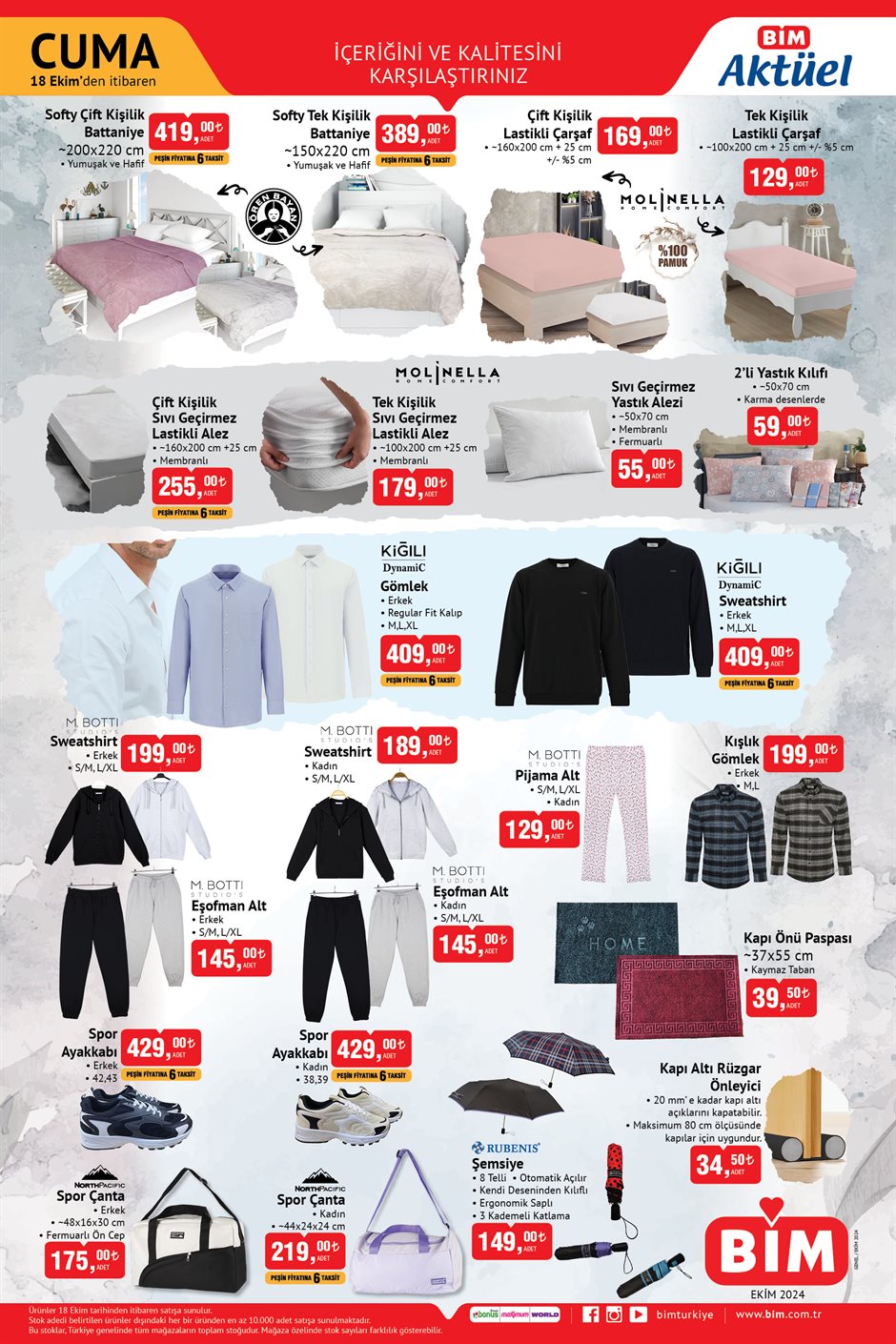 BİM 18 Ekim 2024 aktüel ürün kataloğu