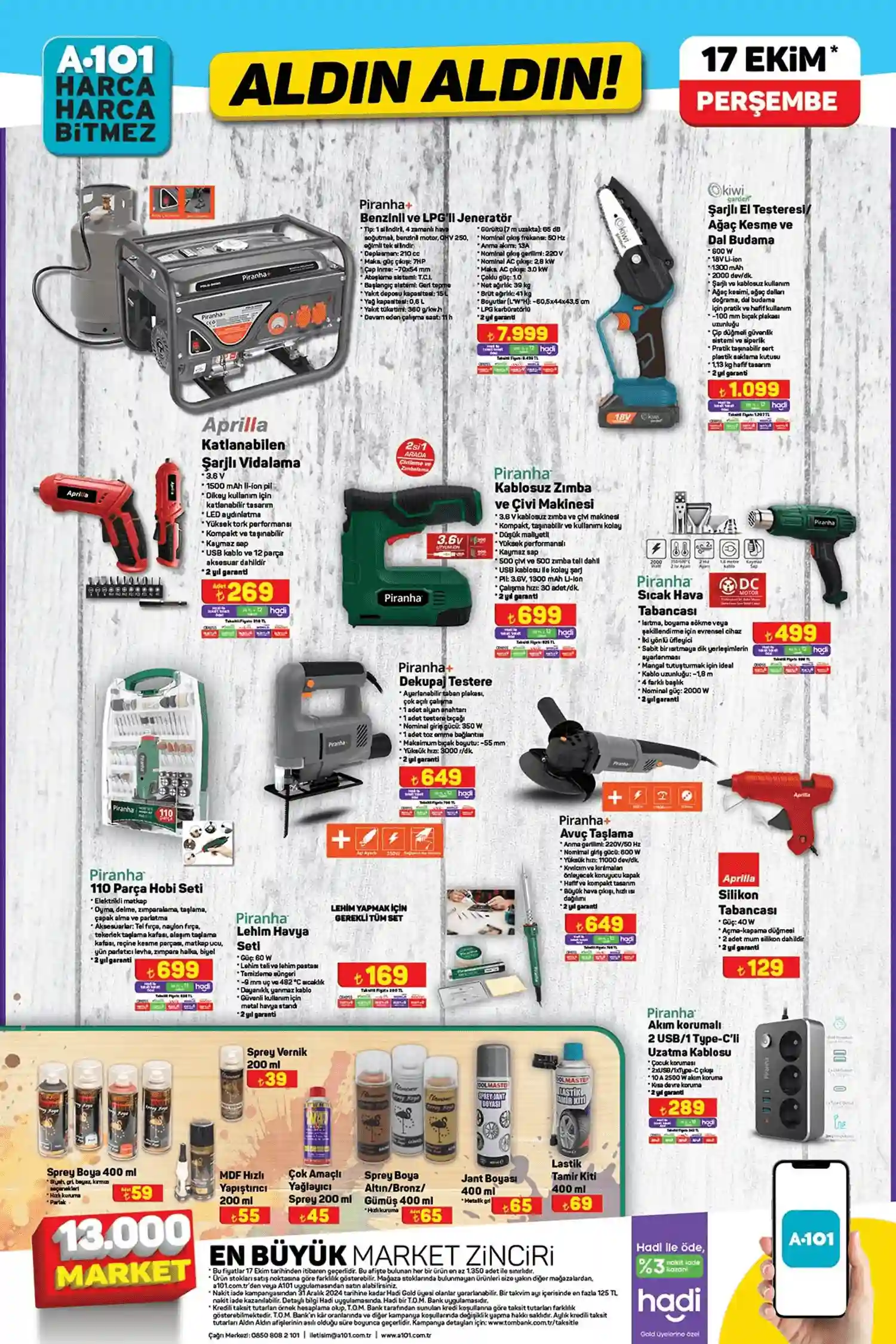 a101 17 Ekim aktüel ürün kataloğu