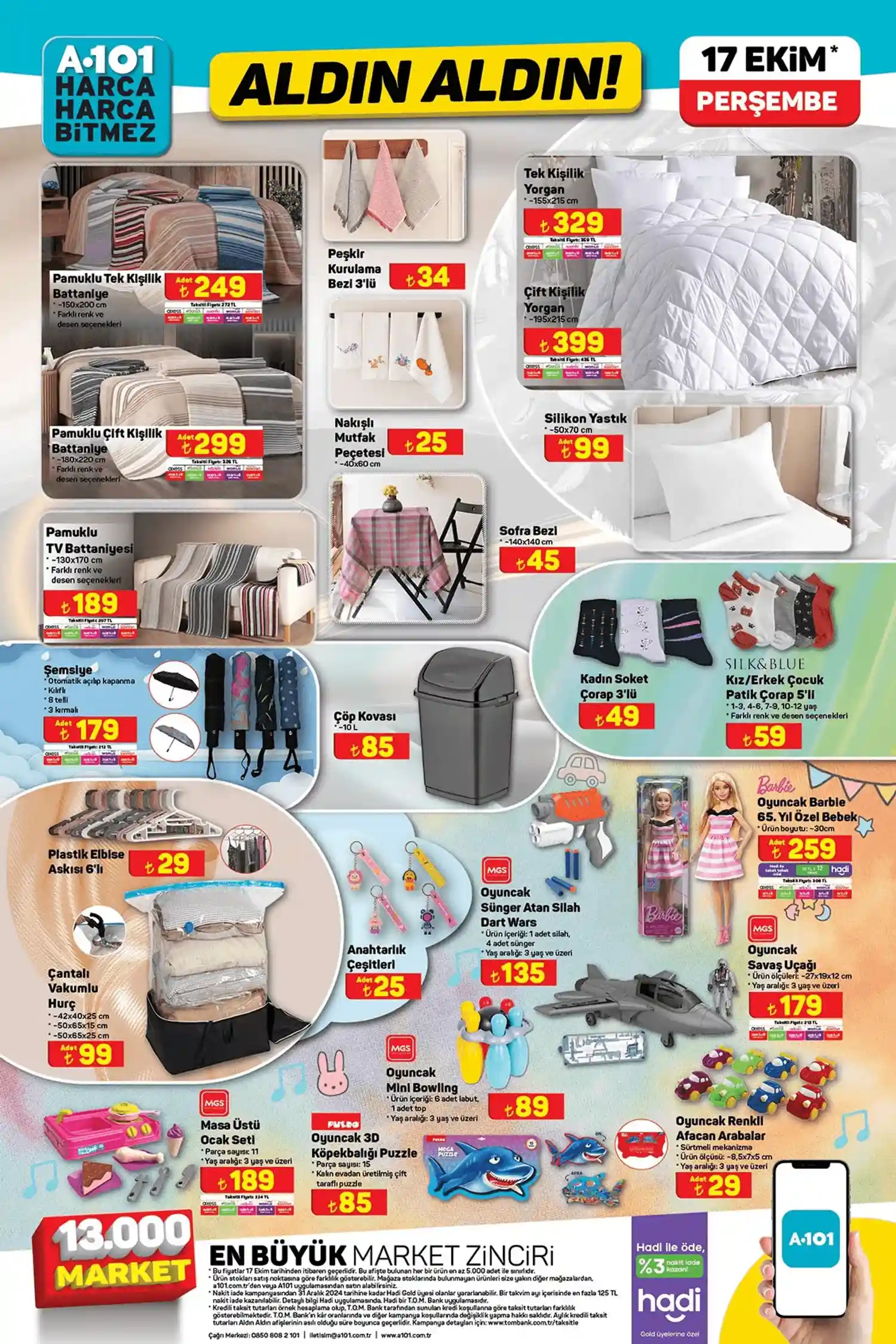 a101 17 Ekim aktüel ürün kataloğu