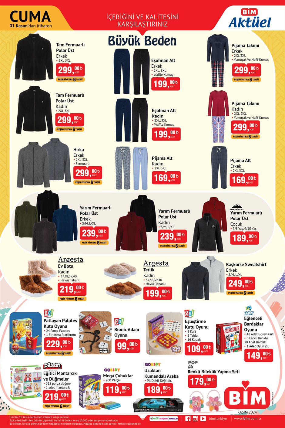 BİM 1 Kasım 2024 Aktüel Ürünler Kataloğu 