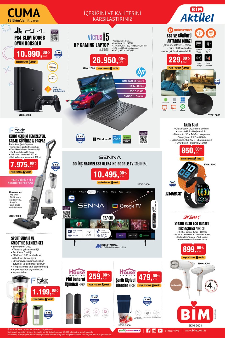 BİM 18 Ekim 2024 aktüel ürün kataloğu