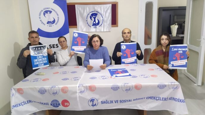 SES Antalya Şubesi vergide adalet eylemi