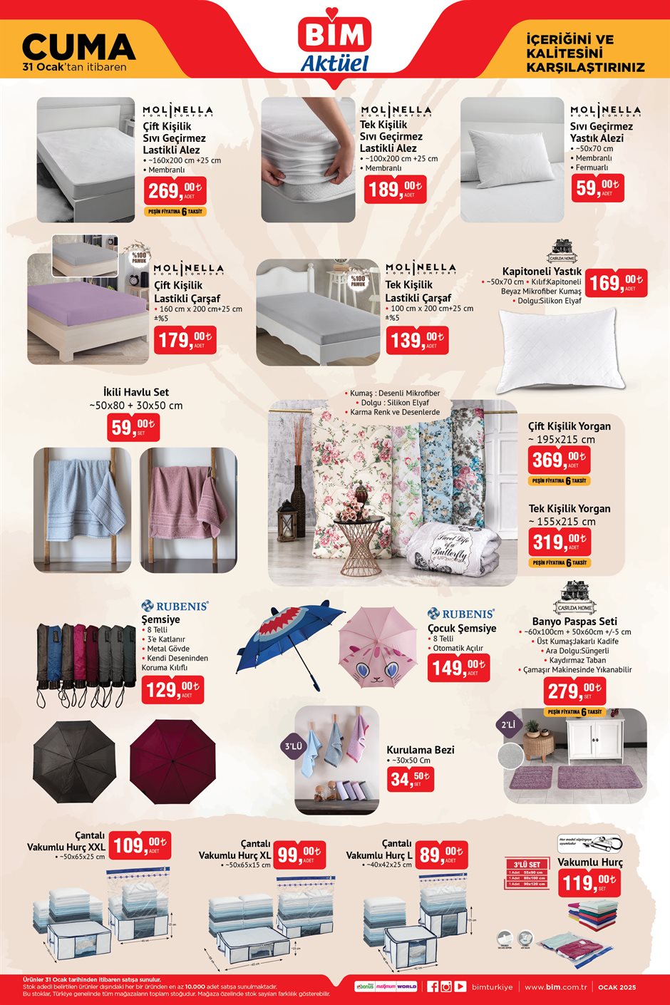 BİM 31 Ocak 2025 aktüel kataloğu