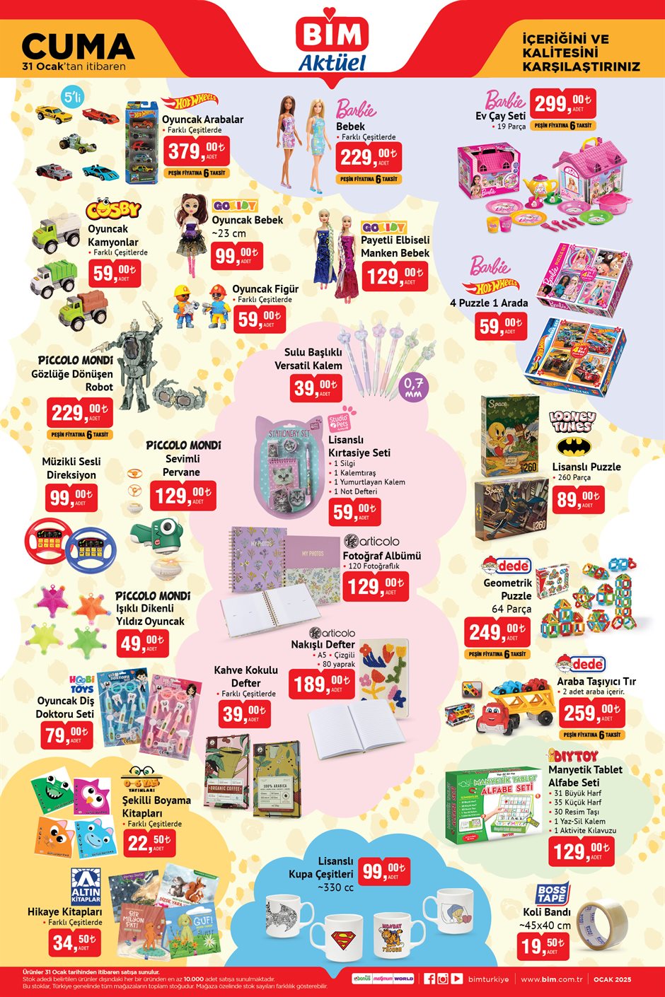 BİM 31 Ocak 2025 aktüel kataloğu
