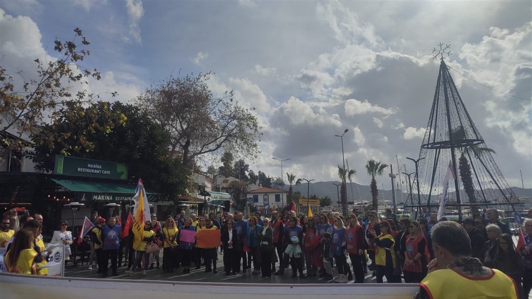 Kaş kamu emekçileri grevi