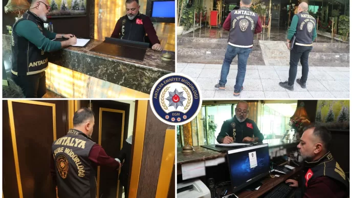 Antalya günübirlik konaklama yeri denetimi