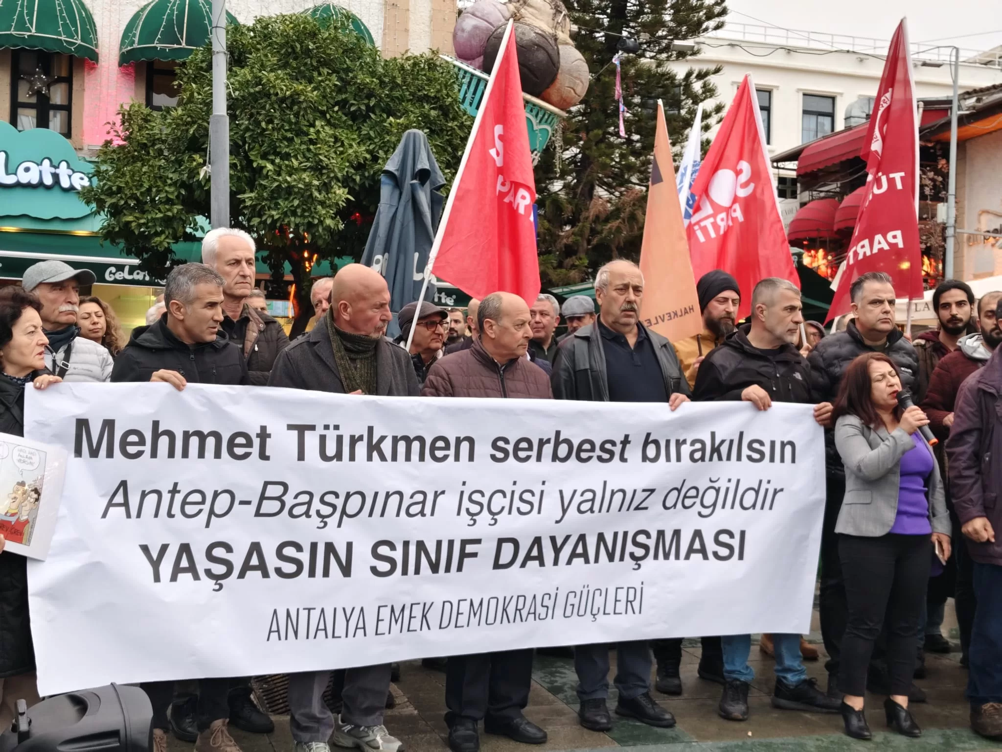Antalya Emek ve Demokrasi Güçleri protesto