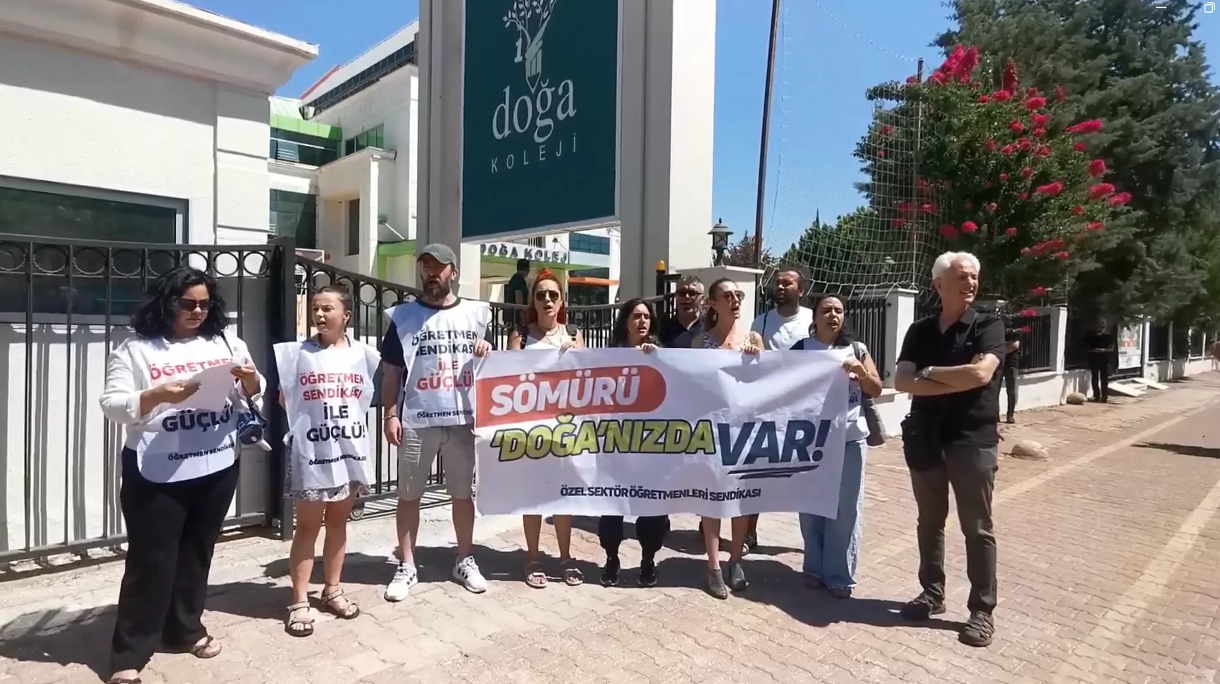 doğa koleji öğretmen eylemi