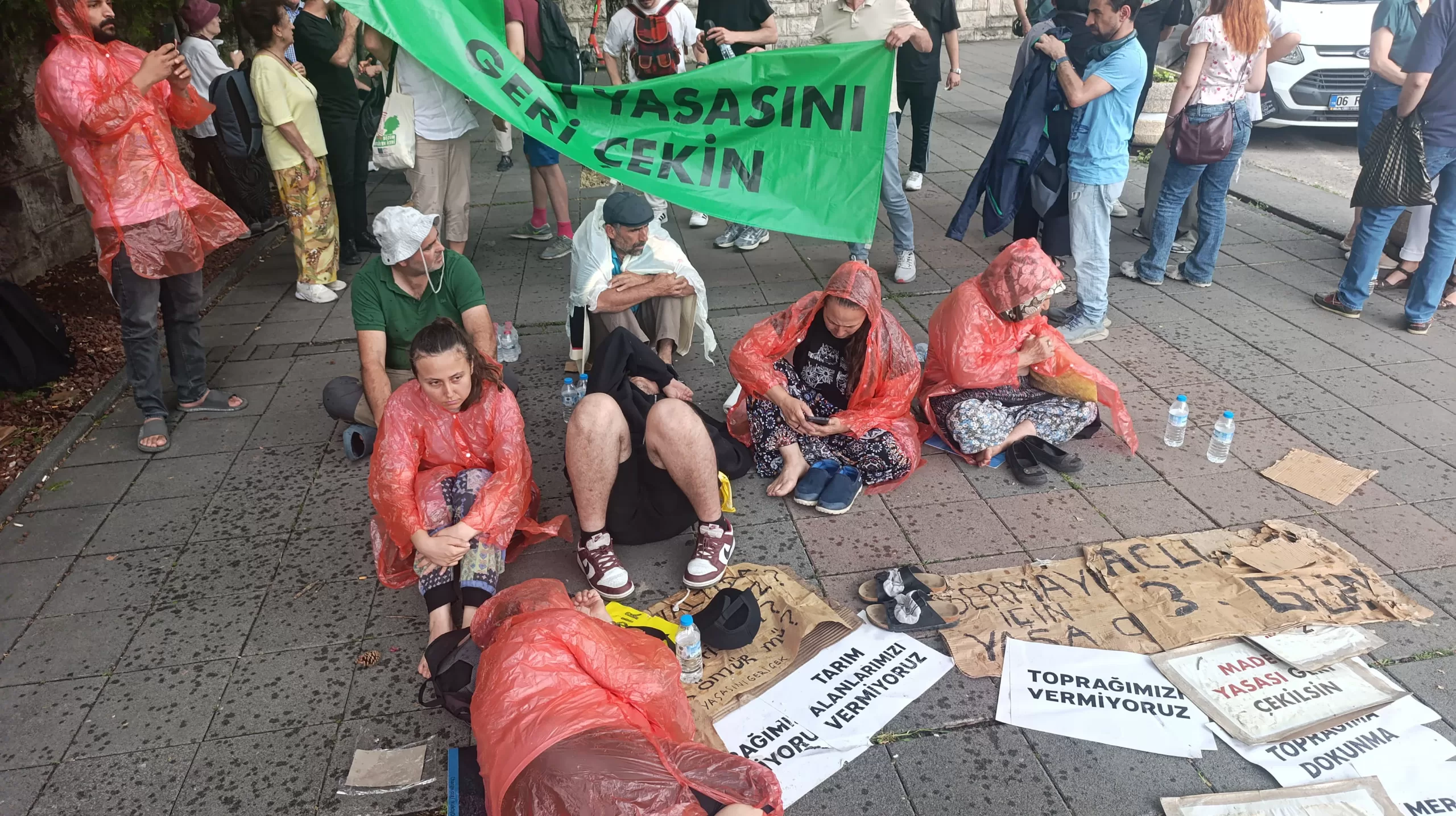 maden yasasına karşı eylem
