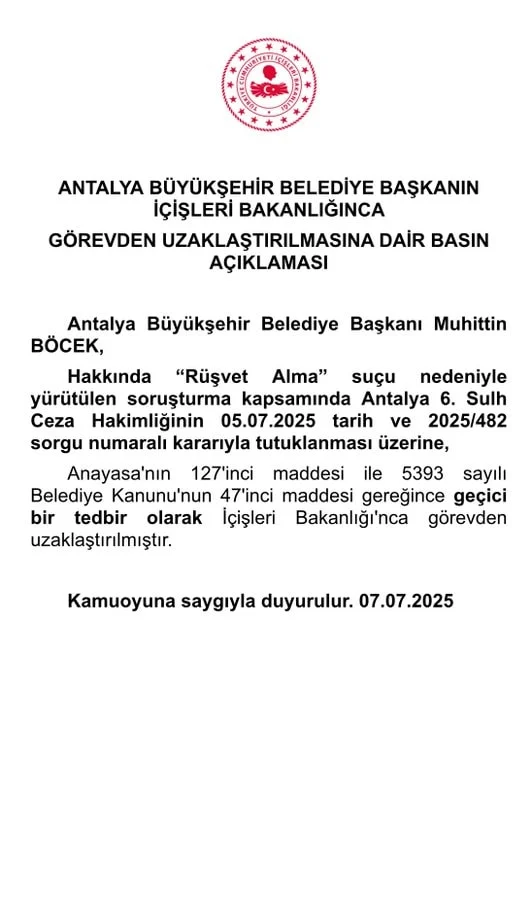 muhittin böcek görevden uzaklaştırılma