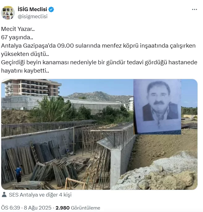 gazipaşa iş cinayeti