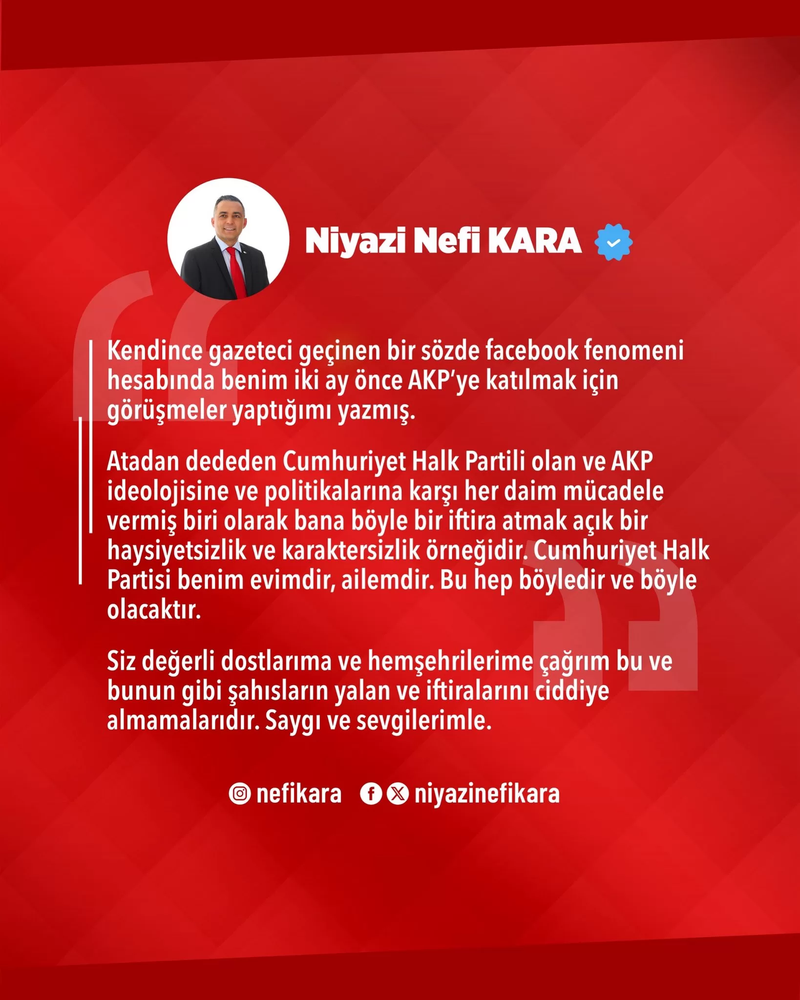 niyazi nefi kara açıklama