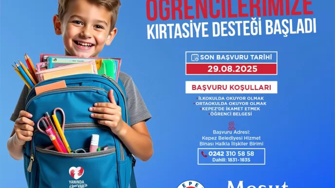 kepez belediyesi kırtasiye desteği