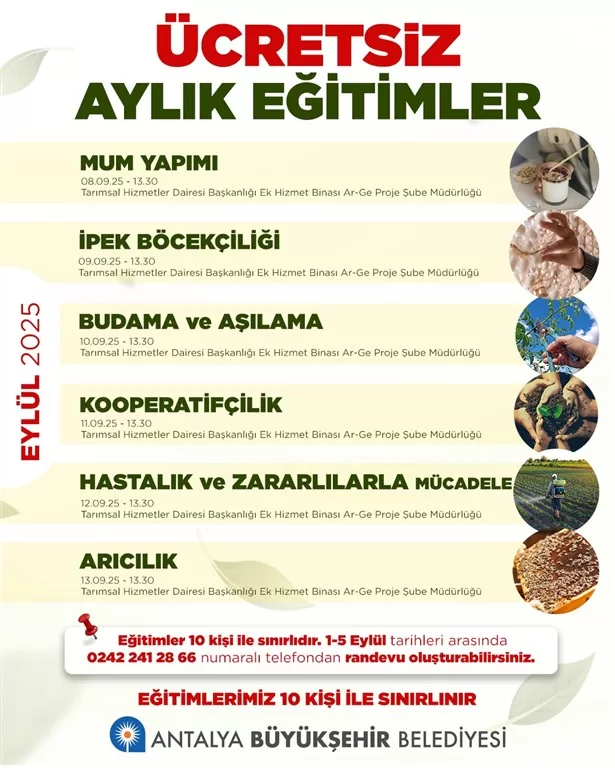 antalya büyükşehir çiftçi eğitim