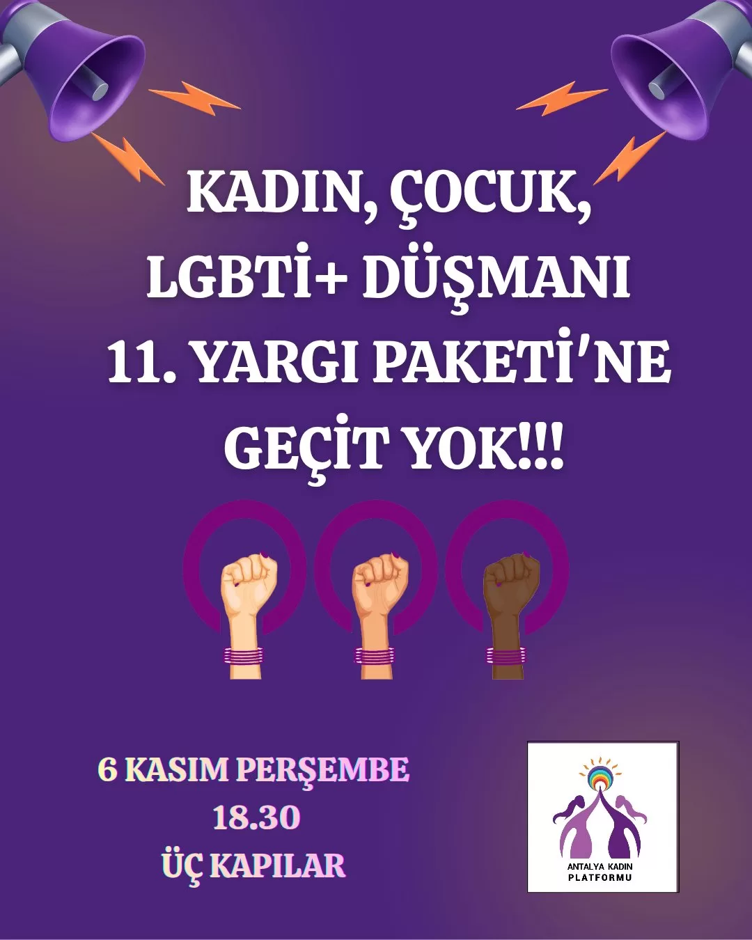 Antalya Kadın Platformu 11. yargı paketi