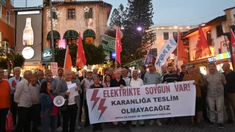 antalya elektrik zammı protestosu