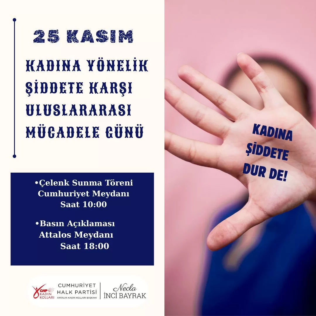 CHP Antalya İl Kadın Kolları 25 kasım