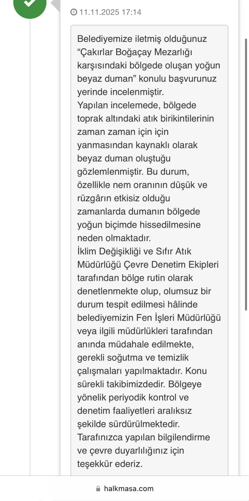 çakırlar çöp yangını