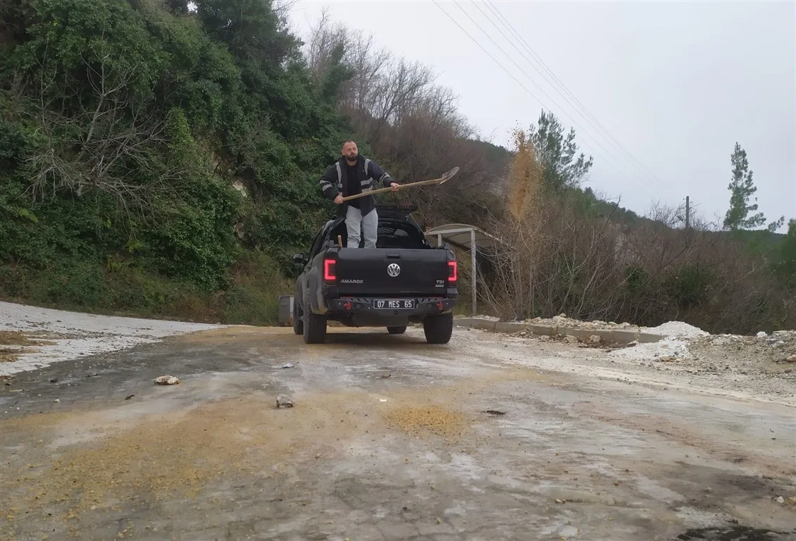 alanya yol çalışması