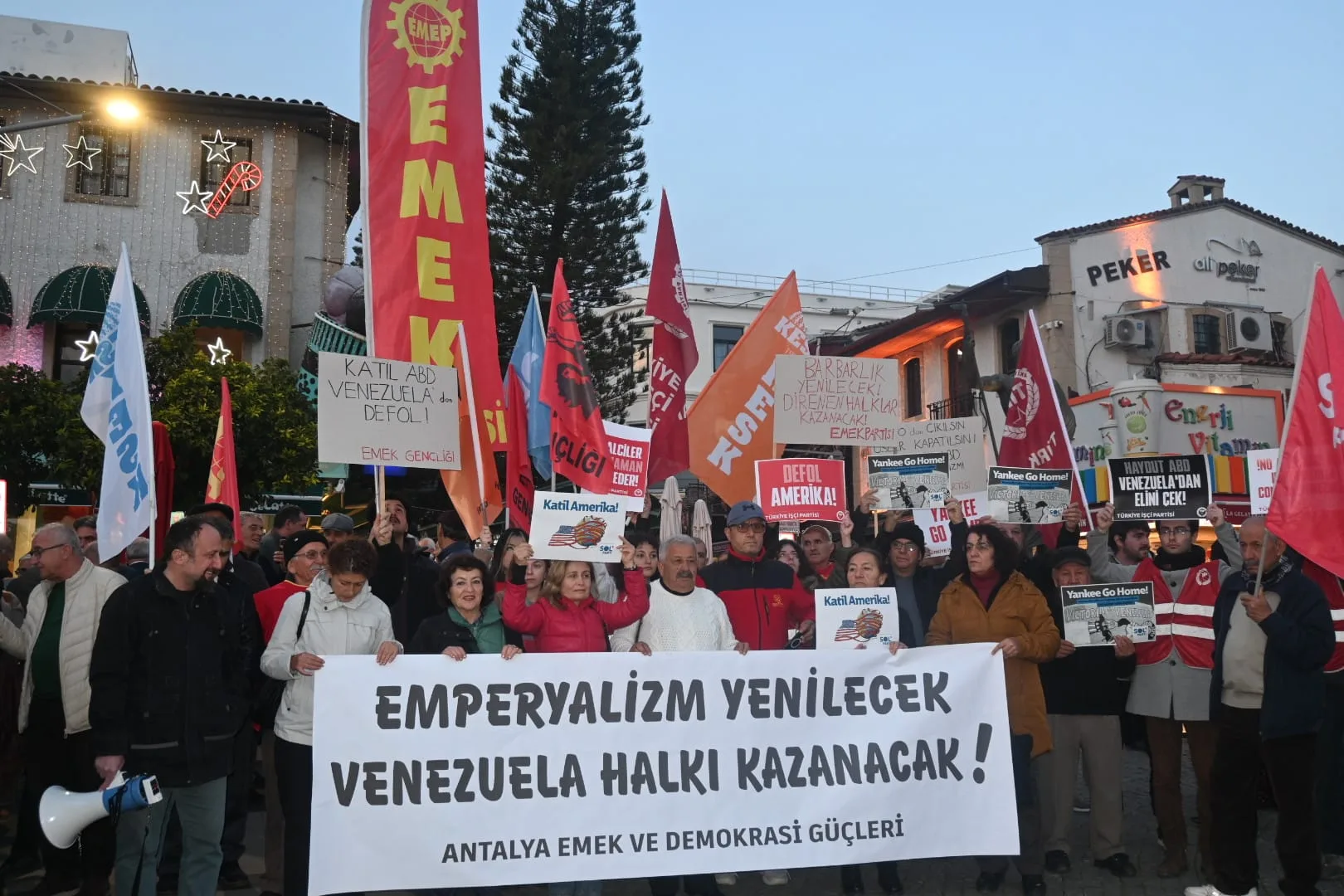 antalya venezuela eylemi