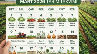 mart tarım takvimi 2026