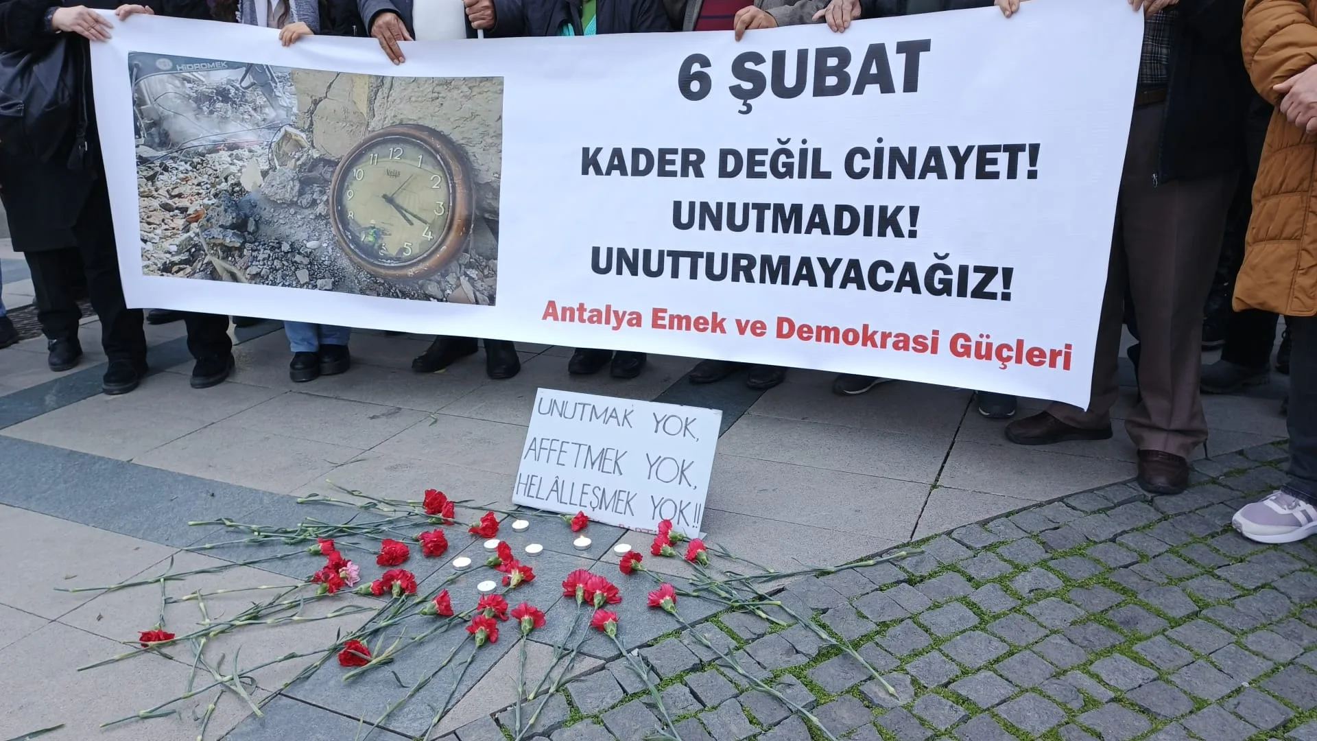 antalya 6 şubat anması