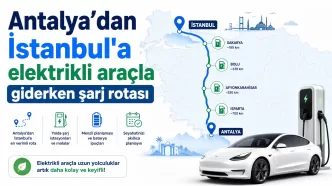 antalya istanbul elektrikli araç şarj rotası