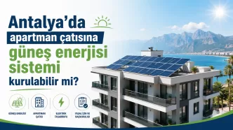 antalya apartman çatısına güneş paneli
