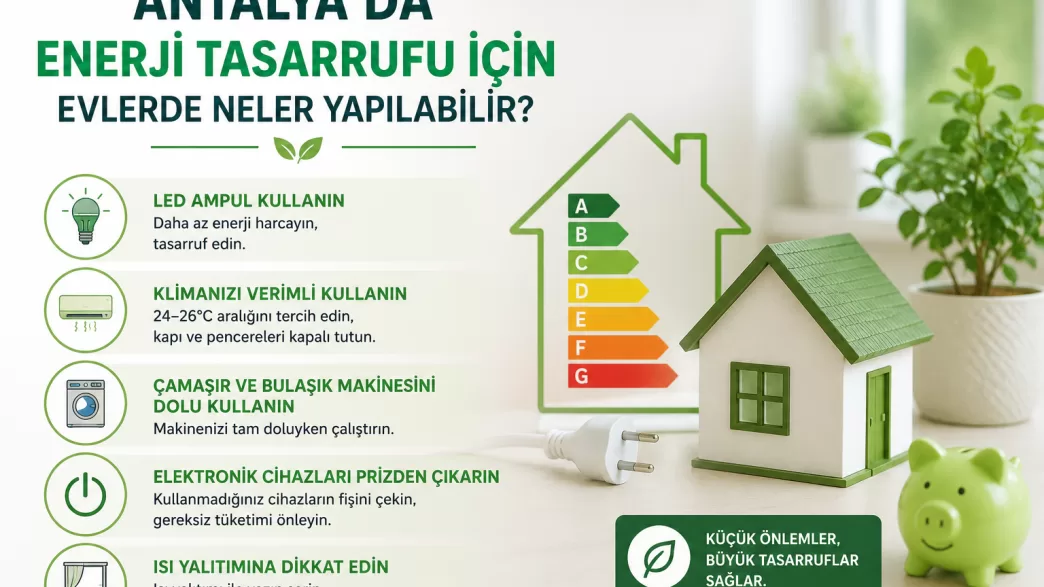 antalya evlerde enerji tasarrufu