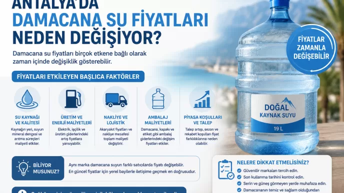 antalya damacana su fiyatları