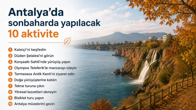 antalya sonbaharda yapılacak aktiviteler