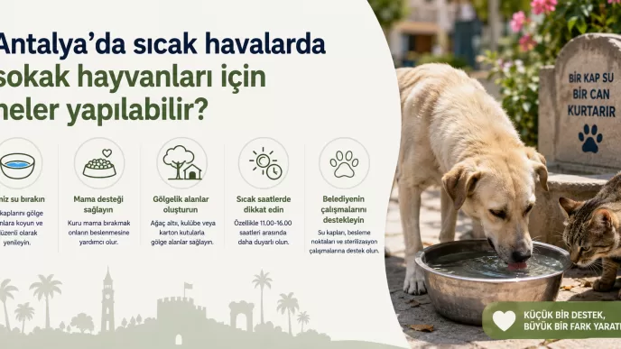 antalya sıcak havalarda sokak hayvanları