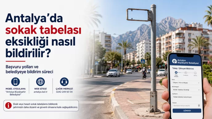 antalya sokak tabelası eksikliği