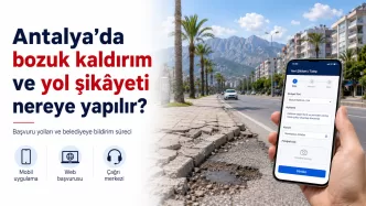 antalya bozuk yol kaldırım şikayeti