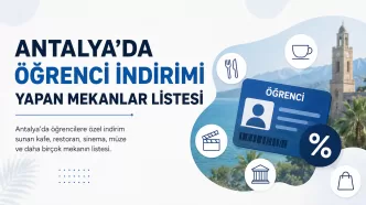 antalya öğrenci indirimli mekanlar