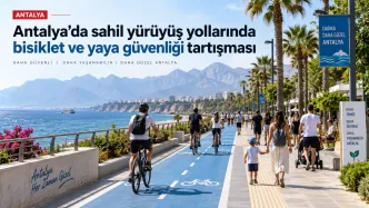 antalya sahil bisiklet yaya güvenliği