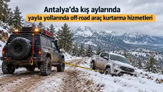 antalya yayla yollarında araç kurtarma
