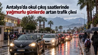 antalya okul çıkışı trafik yoğunluğu