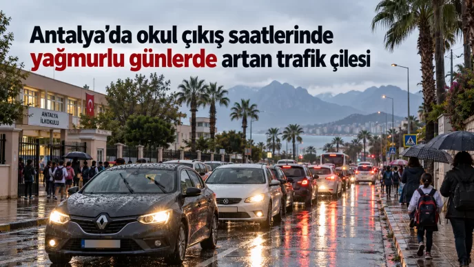 antalya okul çıkışı trafik yoğunluğu